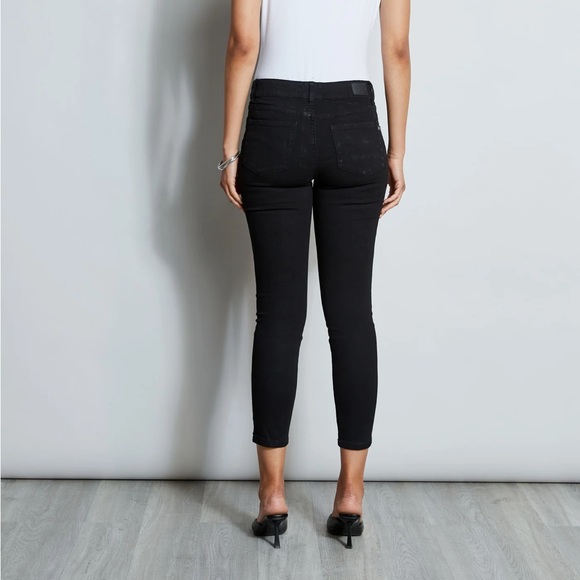 TAHARI Kelly Mid-rise Skinny Black Jeans - Picture 3 of 3